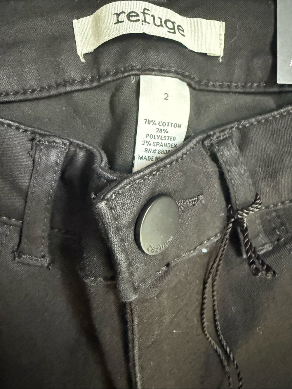 Refuge Skin Tight Legging Black Skinny Pants Jeans Size 2 NWT - Picture 3 of 7